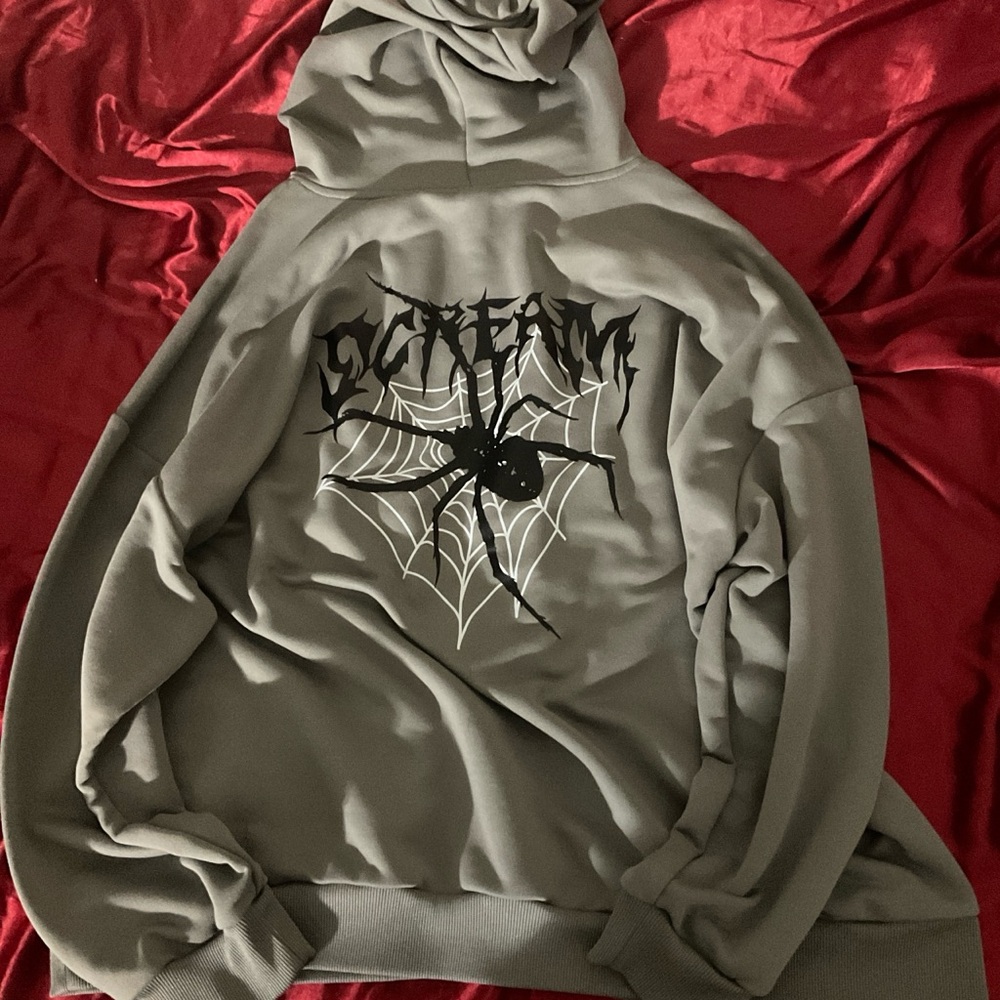 Gray Graphic Hoodie